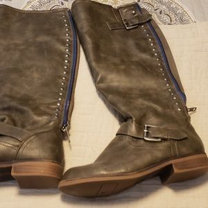 Mudd knee high moto boots